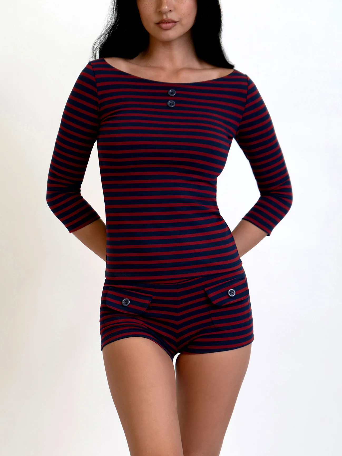 3/4 Sleeve Boat Neck Top - Image 29