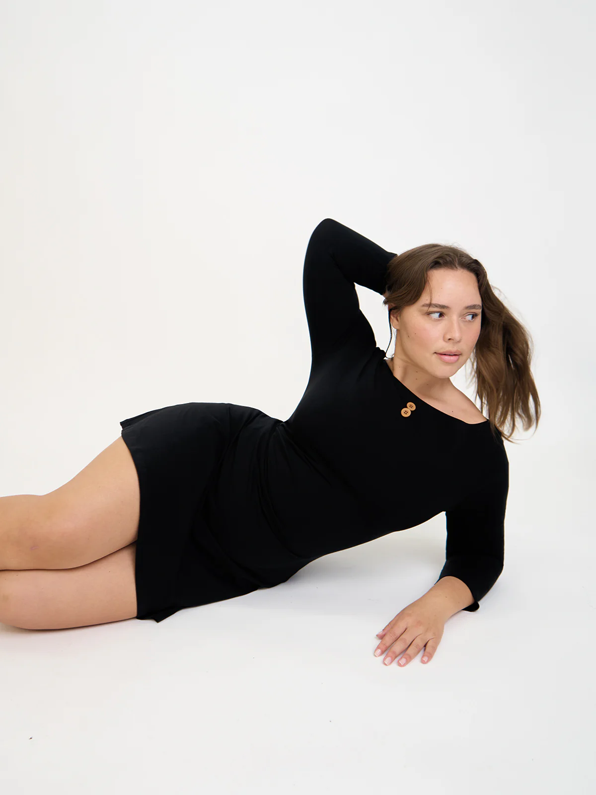 3/4 Sleeve Boat Neck Dress - Image 11