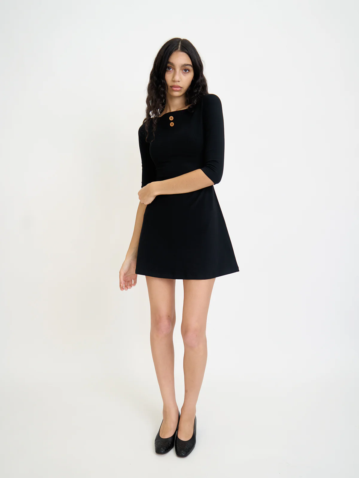 3/4 Sleeve Boat Neck Dress - Image 12