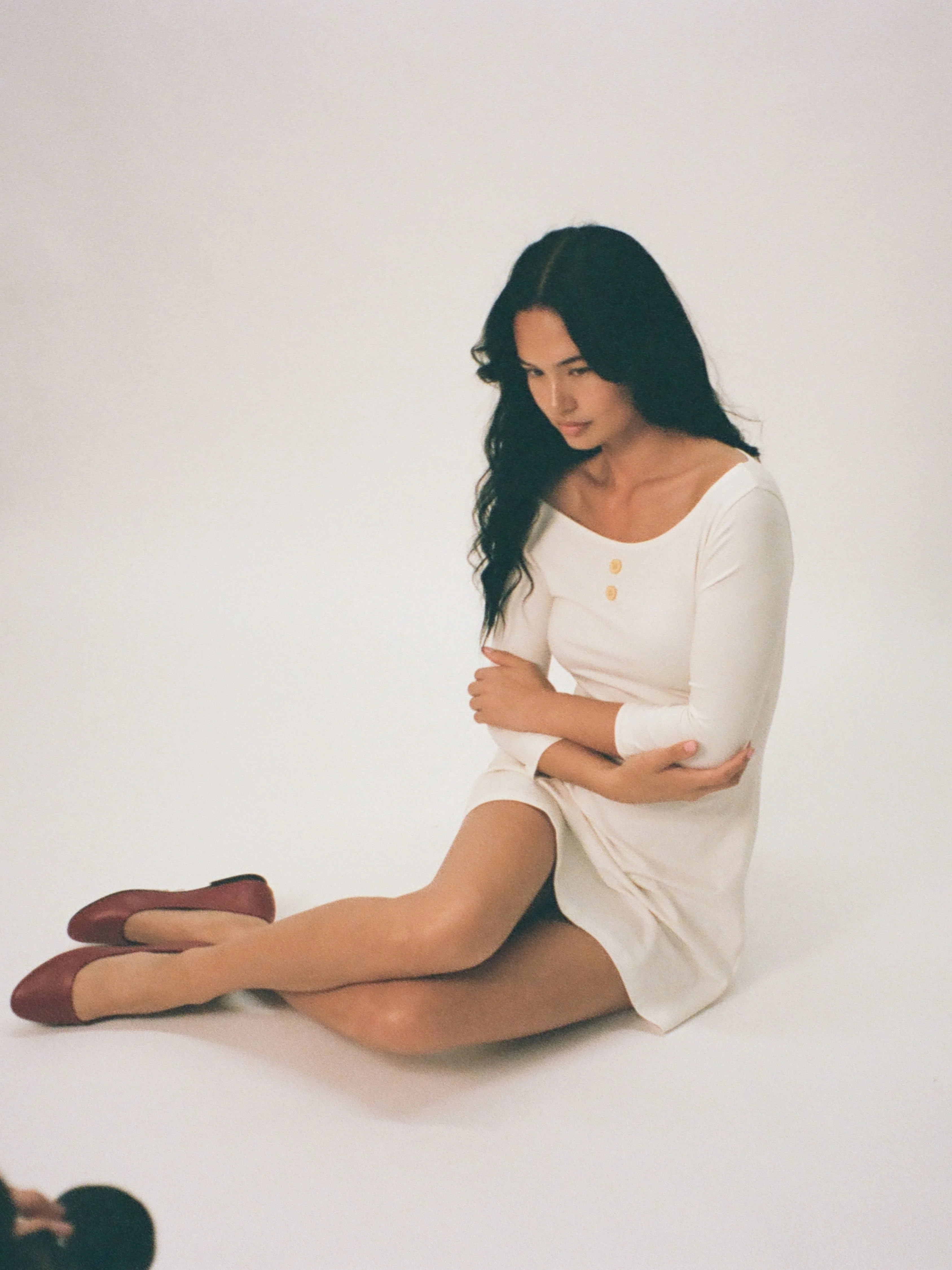 3/4 Sleeve Boat Neck Dress - Image 25