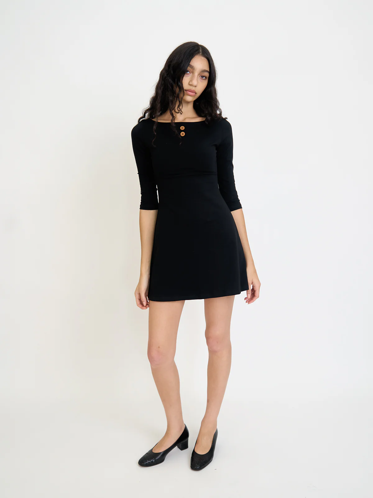3/4 Sleeve Boat Neck Dress - Image 8